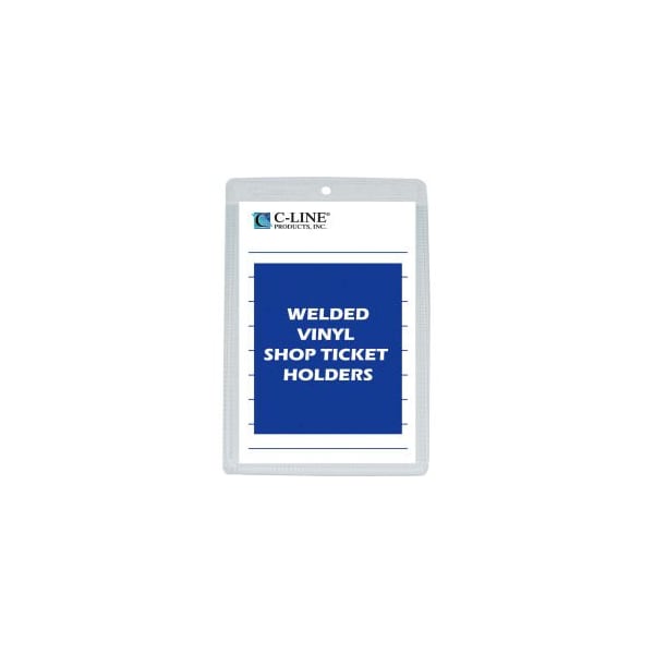 C-Line Products C-Line Products Vinyl Shop Ticket Holder, Both Sides Clear, 5 x 8, 50/BX 80058 - main